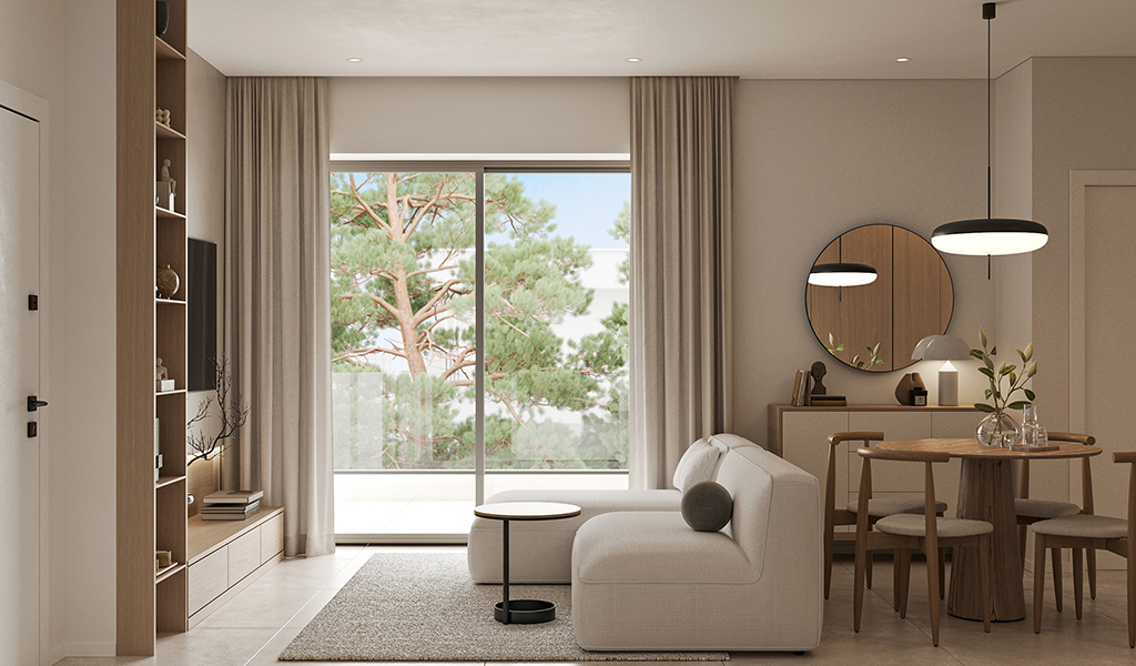 bright apartment living room