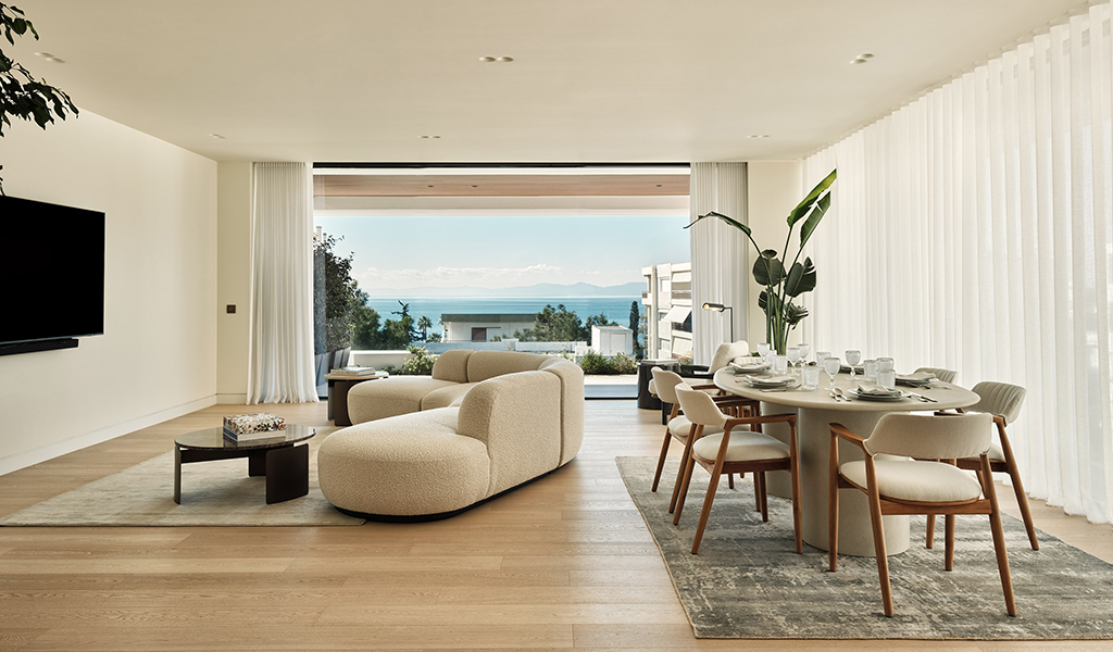 Sea View Penthouse in Voula for sale with private pool, panoramic sea views & modern interior. Experience the luxury Athenian Riviera living.