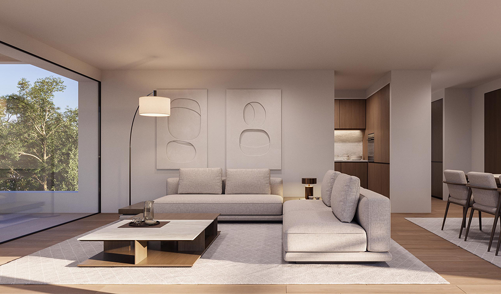 New-Build Maisonette in Glyfada with 3 en-suite bedrooms, private garden and pool, KNX smart home, 2 parking spaces and Q3 2027 delivery.